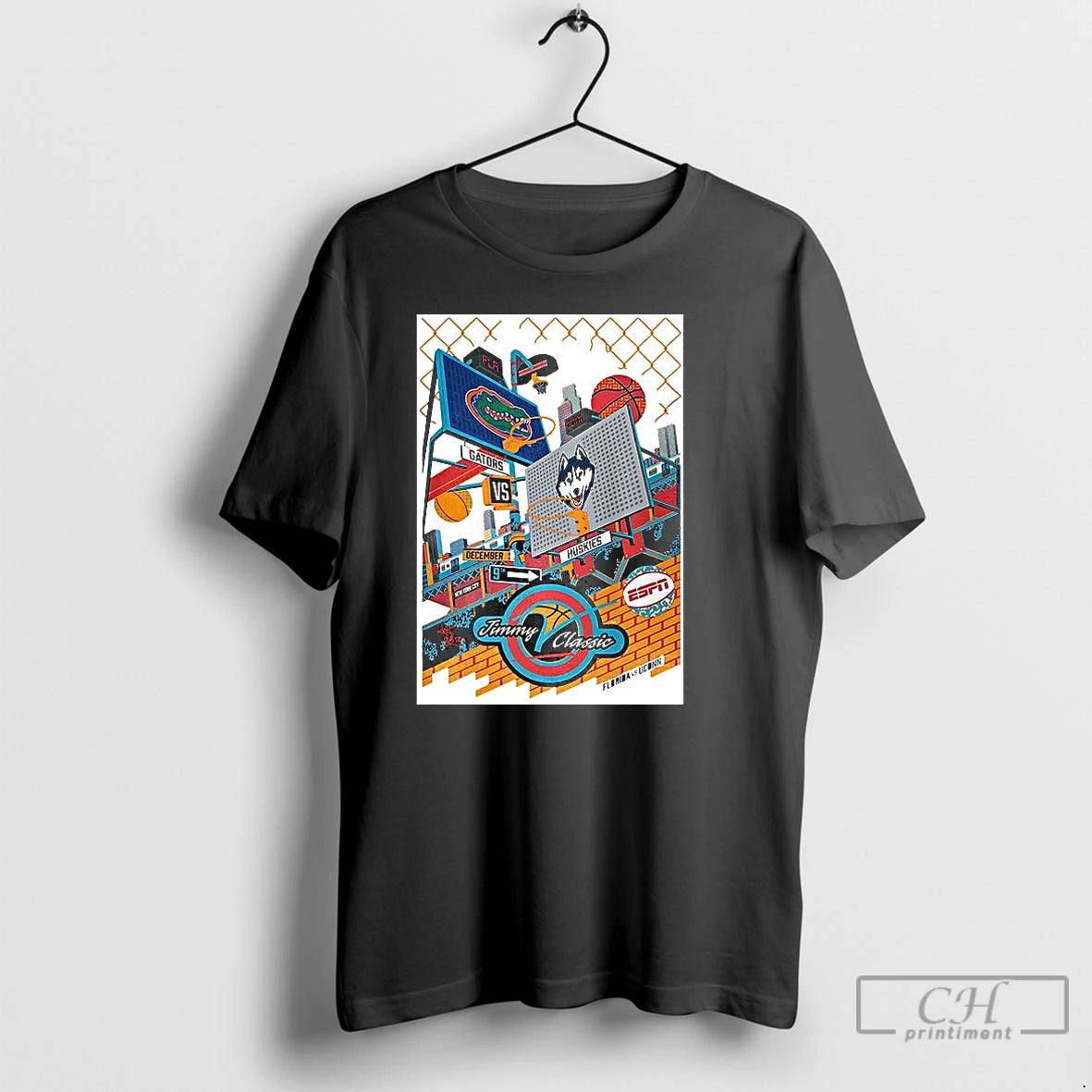 Classic Florida Gators Vs Uconn Huskies Matchup Jimmy V Classic Basketball New York City 2025 T-Shirts, Hoodie, Sweatshirt