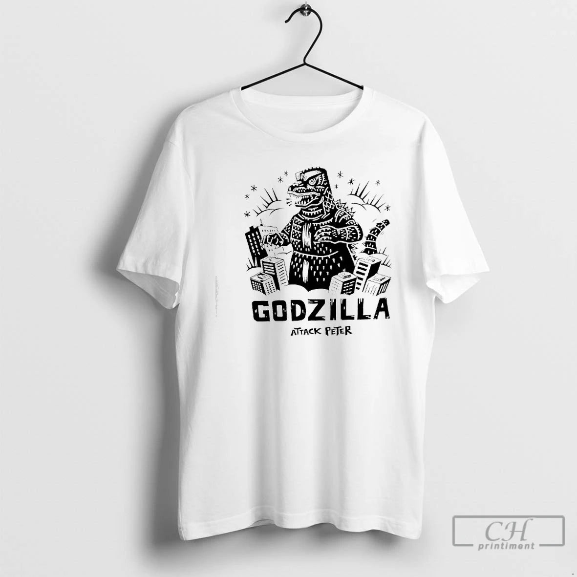 Classic Godzilla Museum Attack Peter Statue T-Shirts, Hoodie, Sweatshirt | HypeCrazeTee.com