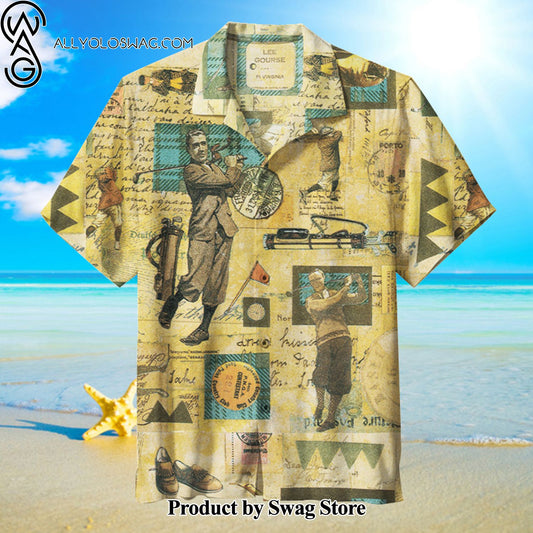 Classic Golf Button-up Hawaiian Shirt