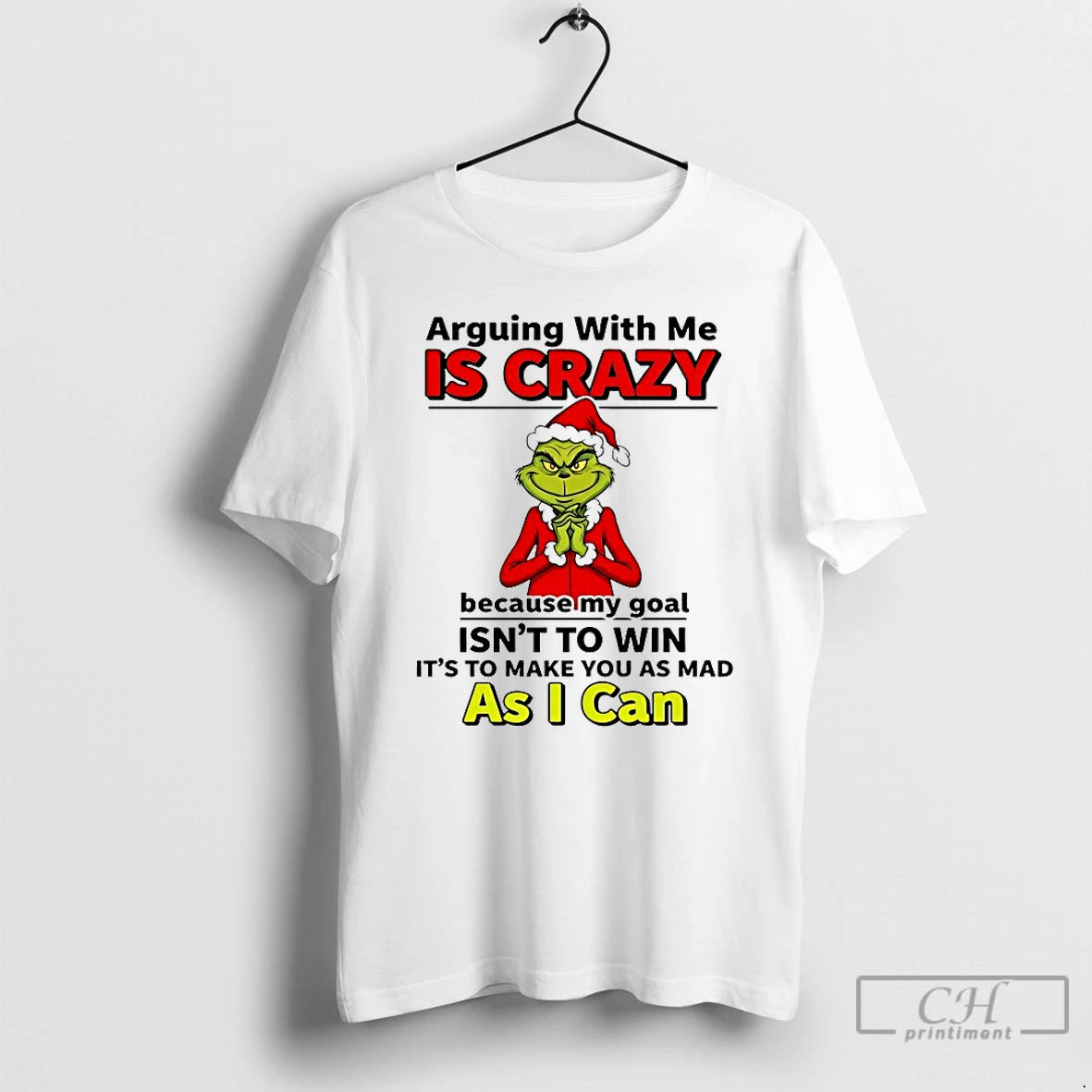 Classic Grinch Arguing With Me Is Crazy Christmas 2025 T-Shirts, Hoodie, Sweatshirt | HypeCrazeTee.com
