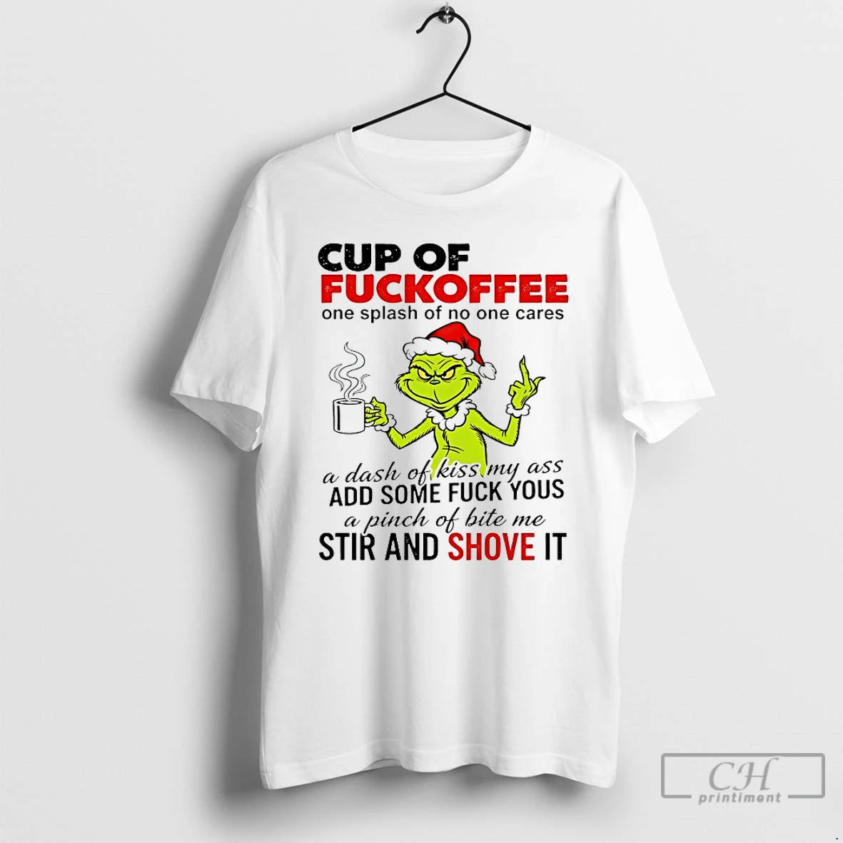 Classic Grinch Cup Of Fuckoffee One Splash Of No One Cares Chirstmas 2025 T Shirts Hoodie, Sweatshirt | HypeCrazeTee.com