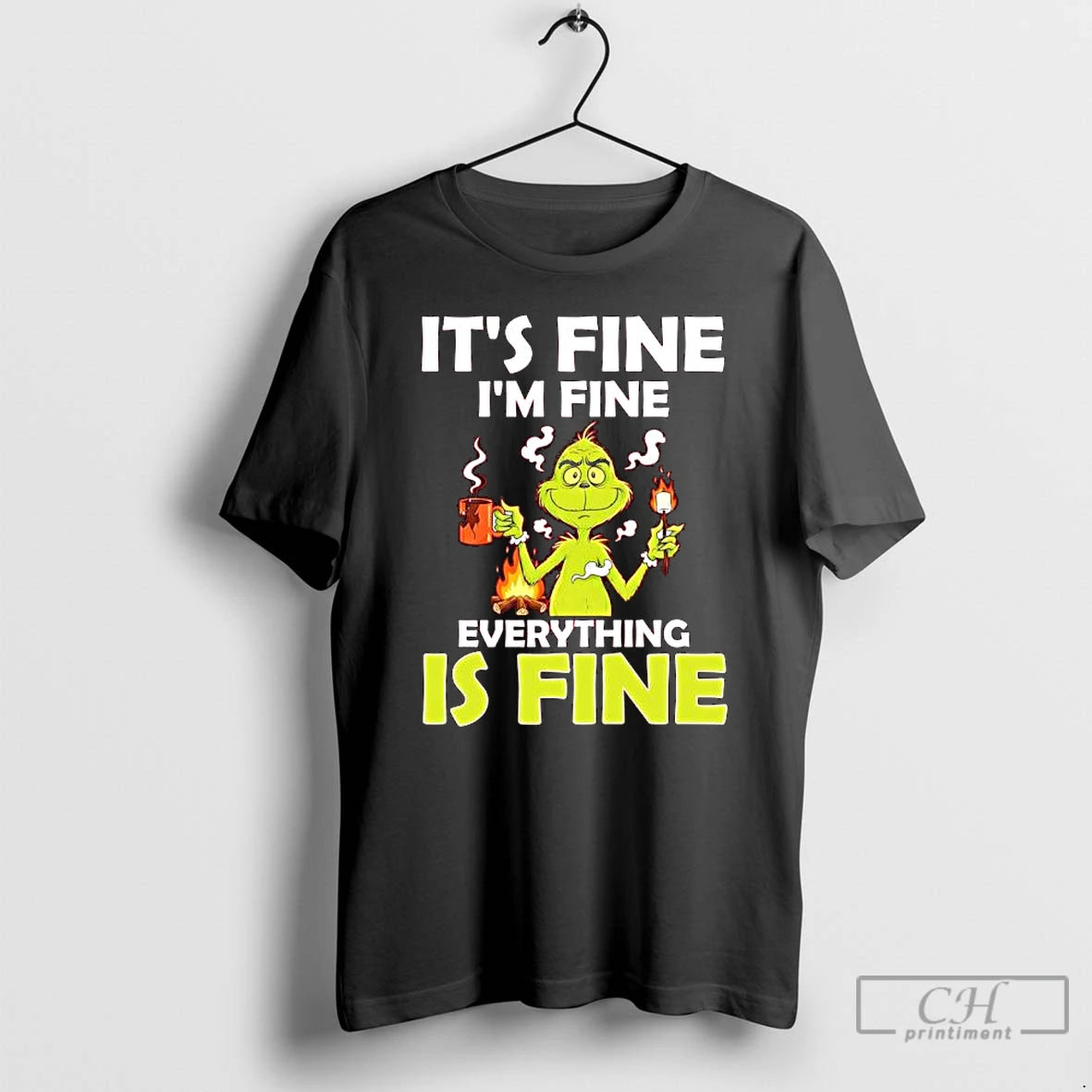 Classic Grinch Its Fine Im Fine Everything Is Fine T-Shirts, Hoodie, Sweatshirt | HypeCrazeTee.com
