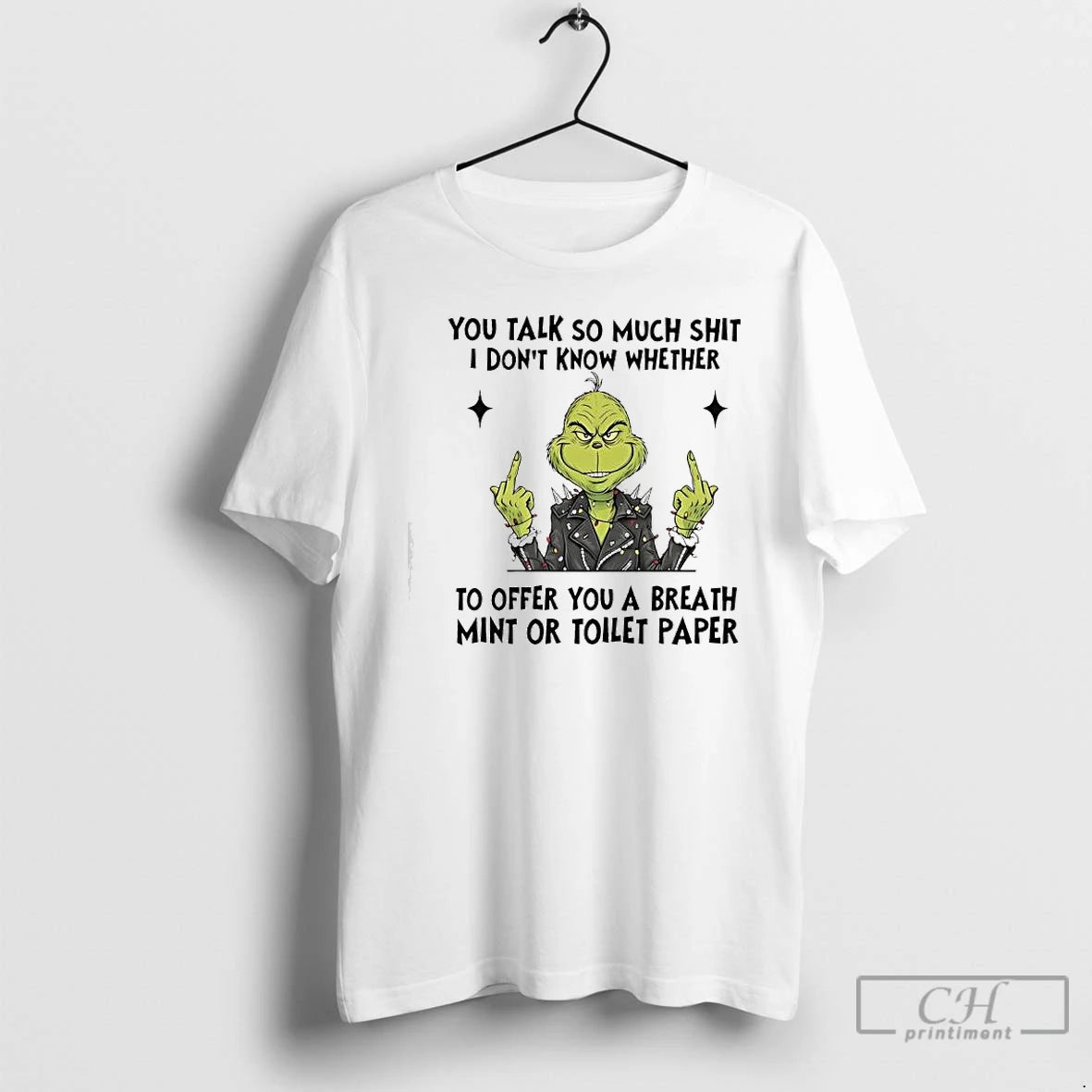 Classic Grinch Rock Suit You Talk So Much Shit I Dont Know Whether To Offer T-Shirts, Hoodie, Sweatshirt | HypeCrazeTee.com