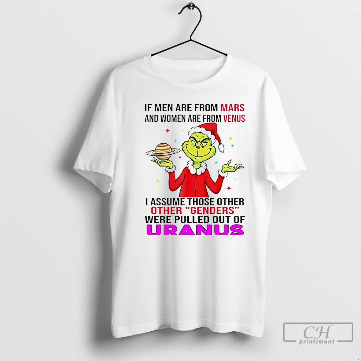 Classic Grinch If Men Are From Mars And Women Are From Venus Uranus Christmas T-Shirts, Hoodie, Sweatshirt | HypeCrazeTee.com