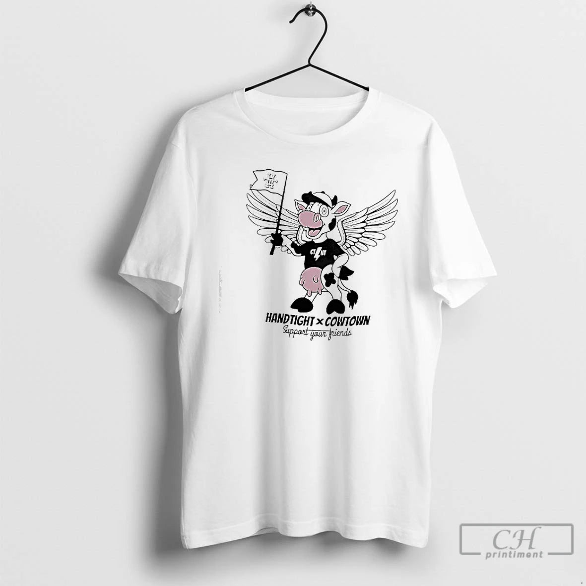 Classic Hand Tight X Cowtown Support Yur Friends Cow Graphic T-Shirts, Hoodie, Sweatshirt | HypeCrazeTee.com