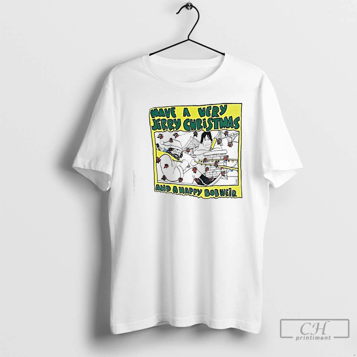 Classic Have A Very Jerry Christmas And A Happy Bob Weir T-Shirts, Hoodie, Sweatshirt | HypeCrazeTee.com