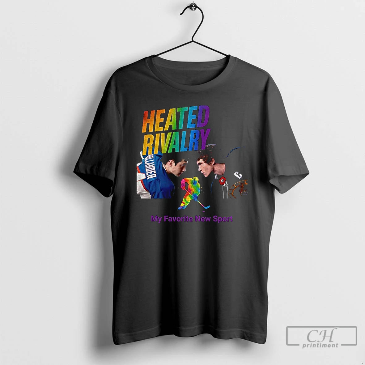 Classic Heated Rivalry Gay Hockey Pride Lgbtq Rainbow Hockey Graphic T-Shirts, Hoodie, Sweatshirt | HypeCrazeTee.com