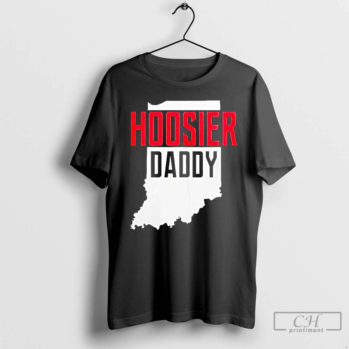 Classic Hoosier Daddy Indiana State Map T-Shirts, Hoodie, Sweatshirt | HypeCrazeTee.com