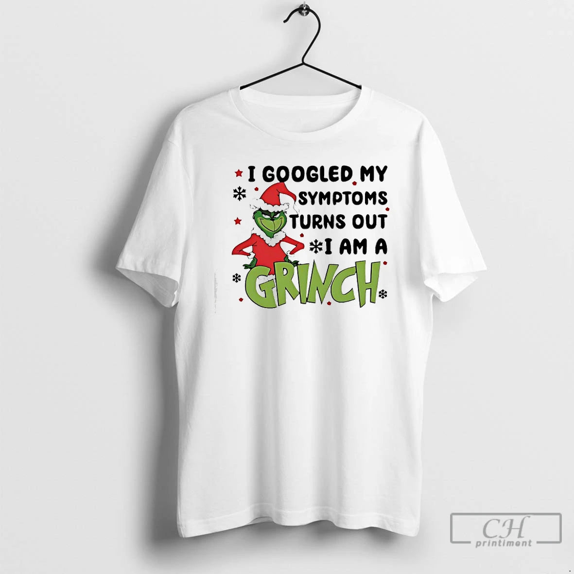 Classic I Googled My Symptoms Turns Out I Am A Grinch Christmas T Shirts Sweater Hoodie, Sweatshirt | HypeCrazeTee.com