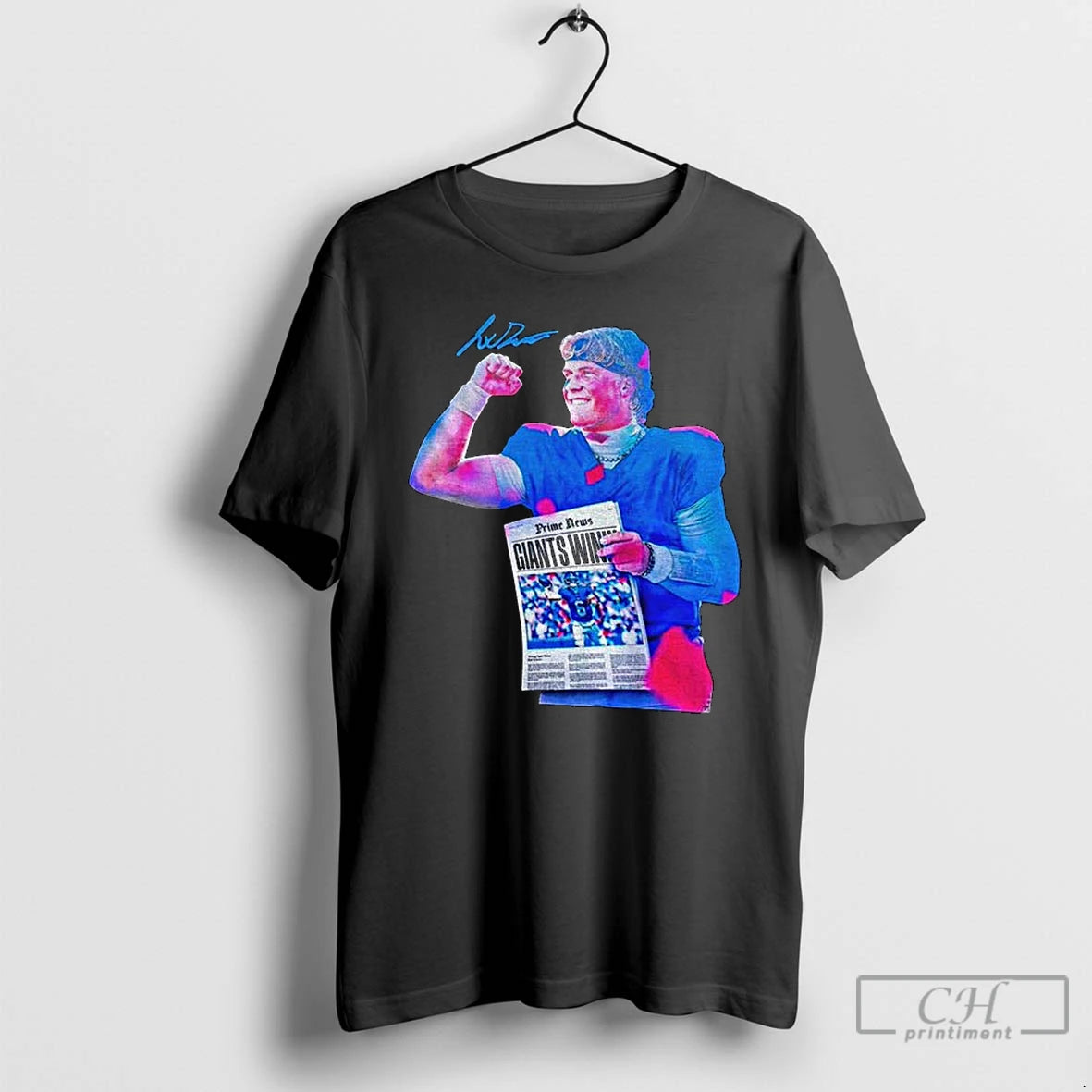 Classic Jaxson Dart Signature Prime News Giants Win T Shirts