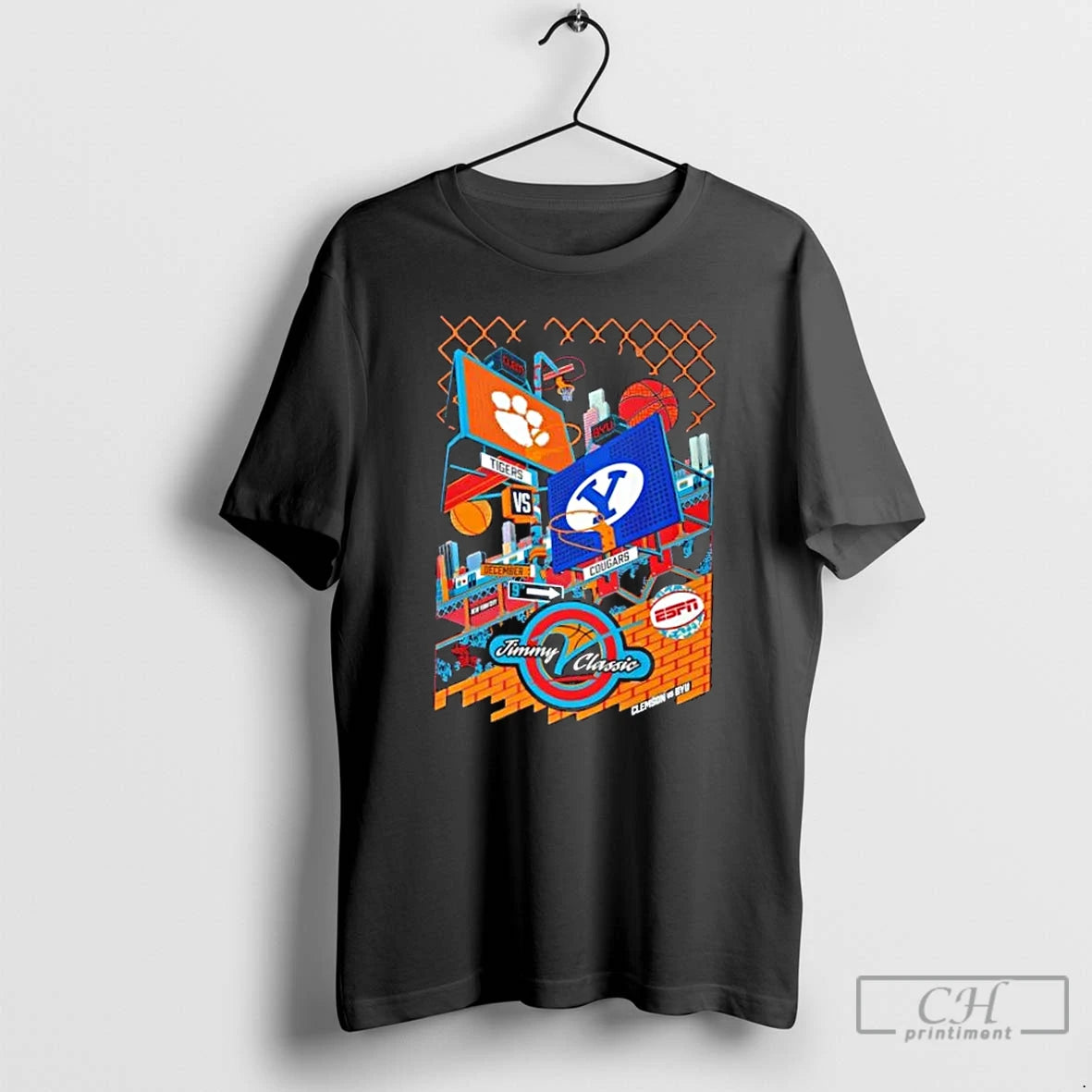 Classic Jimmy Classic Clemson Tigers Vs Byu Cougars Huskies 9th December T-Shirts, Hoodie, Sweatshirt | HypeCrazeTee.com