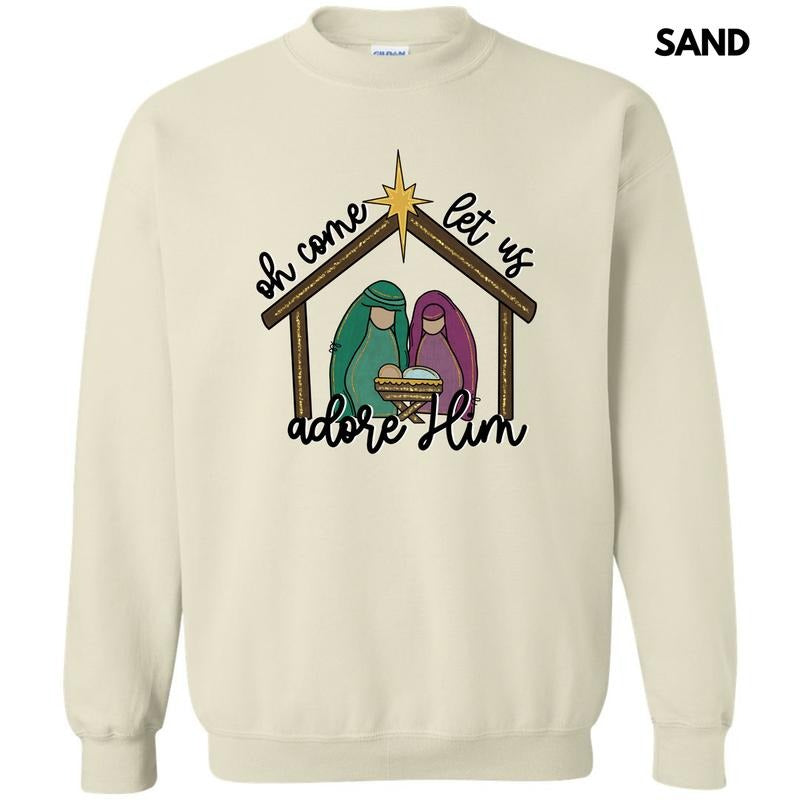 Classic Let Us Adore Him Sweatshirt 'NLB' T-Shirts, Hoodie | HypeCrazeTee.com