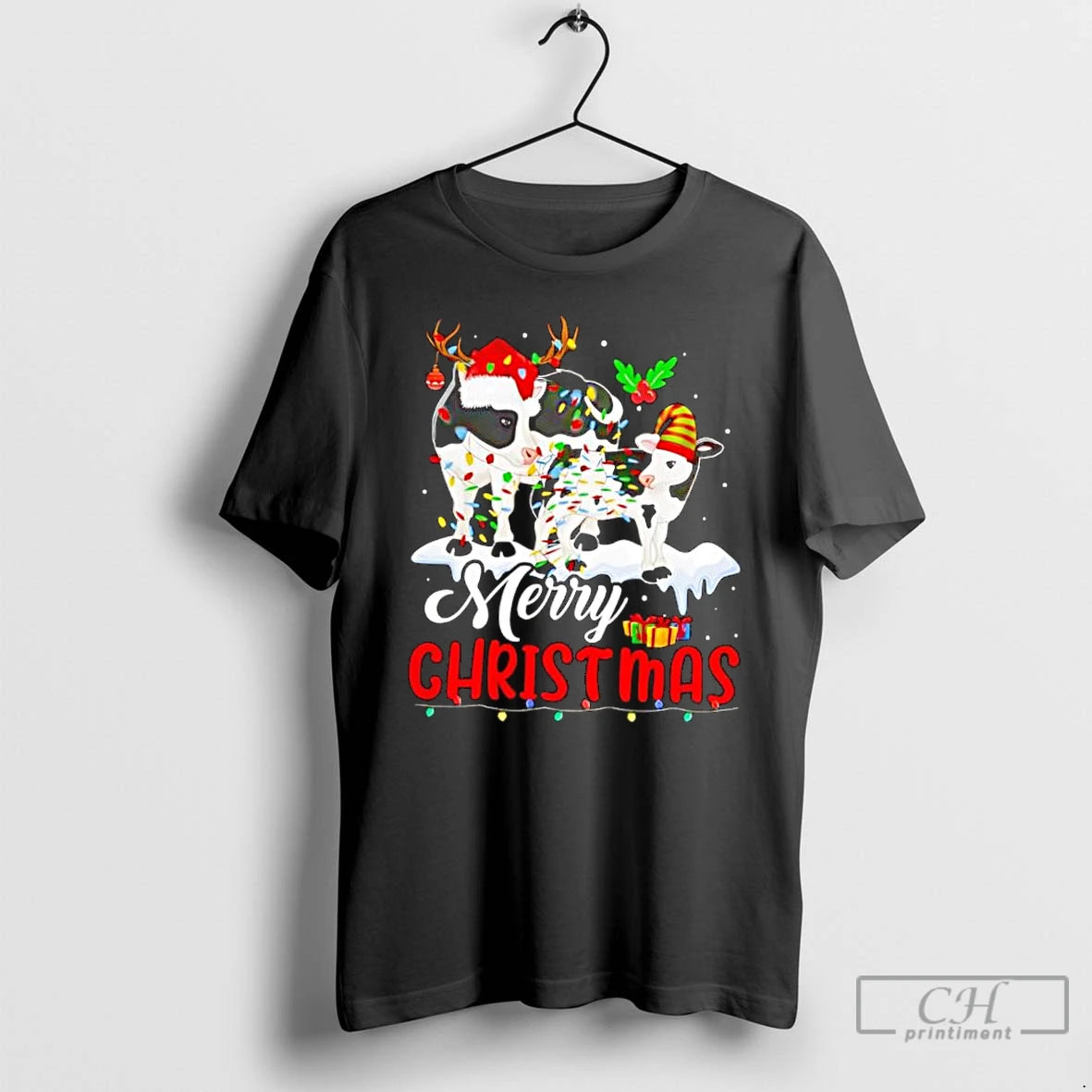 Classic Merry Christmas Cow T-Shirts, Hoodie, Sweatshirt | HypeCrazeTee.com