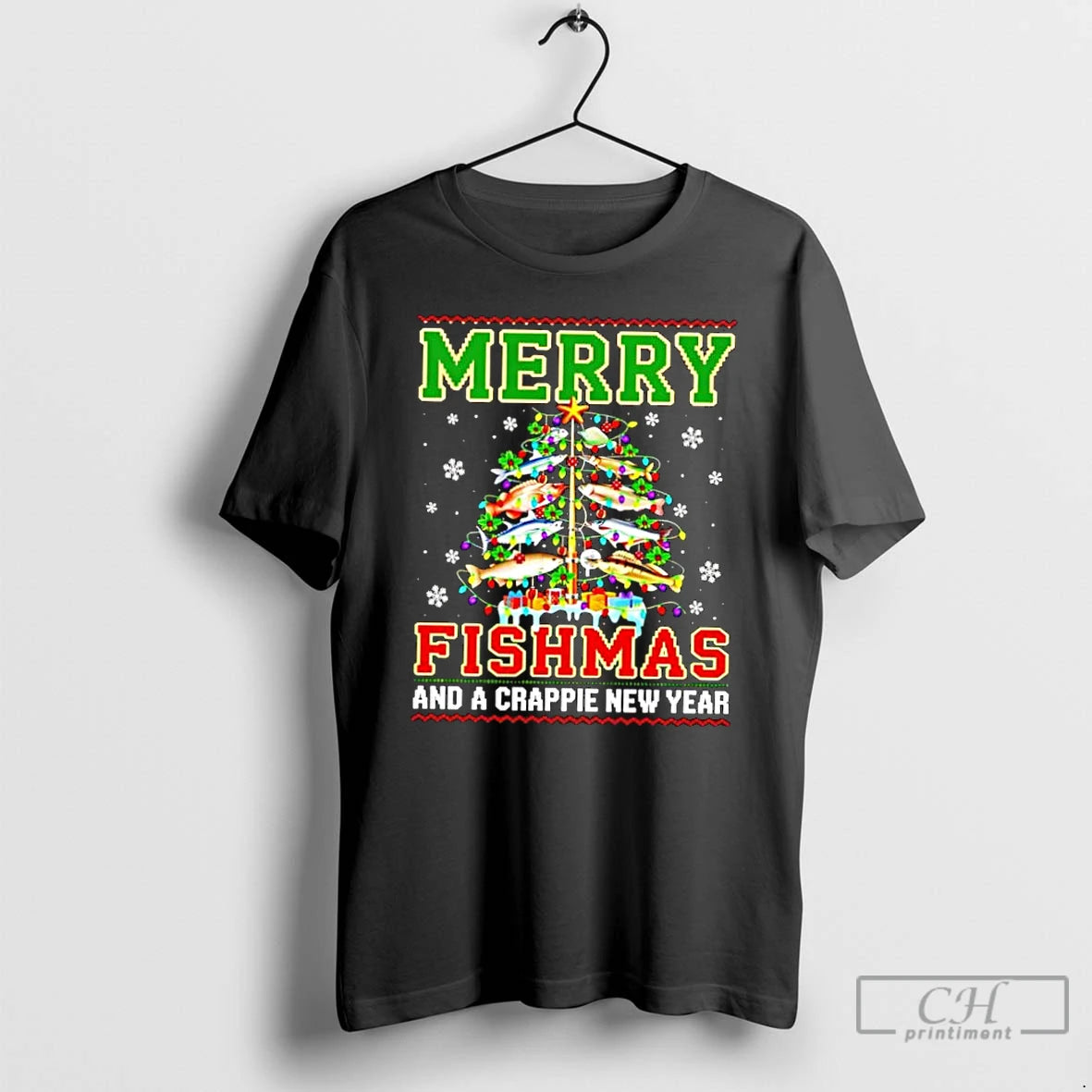 Classic Merry Fishmas And Crappie New Year Design T-Shirts, Hoodie, Sweatshirt | HypeCrazeTee.com