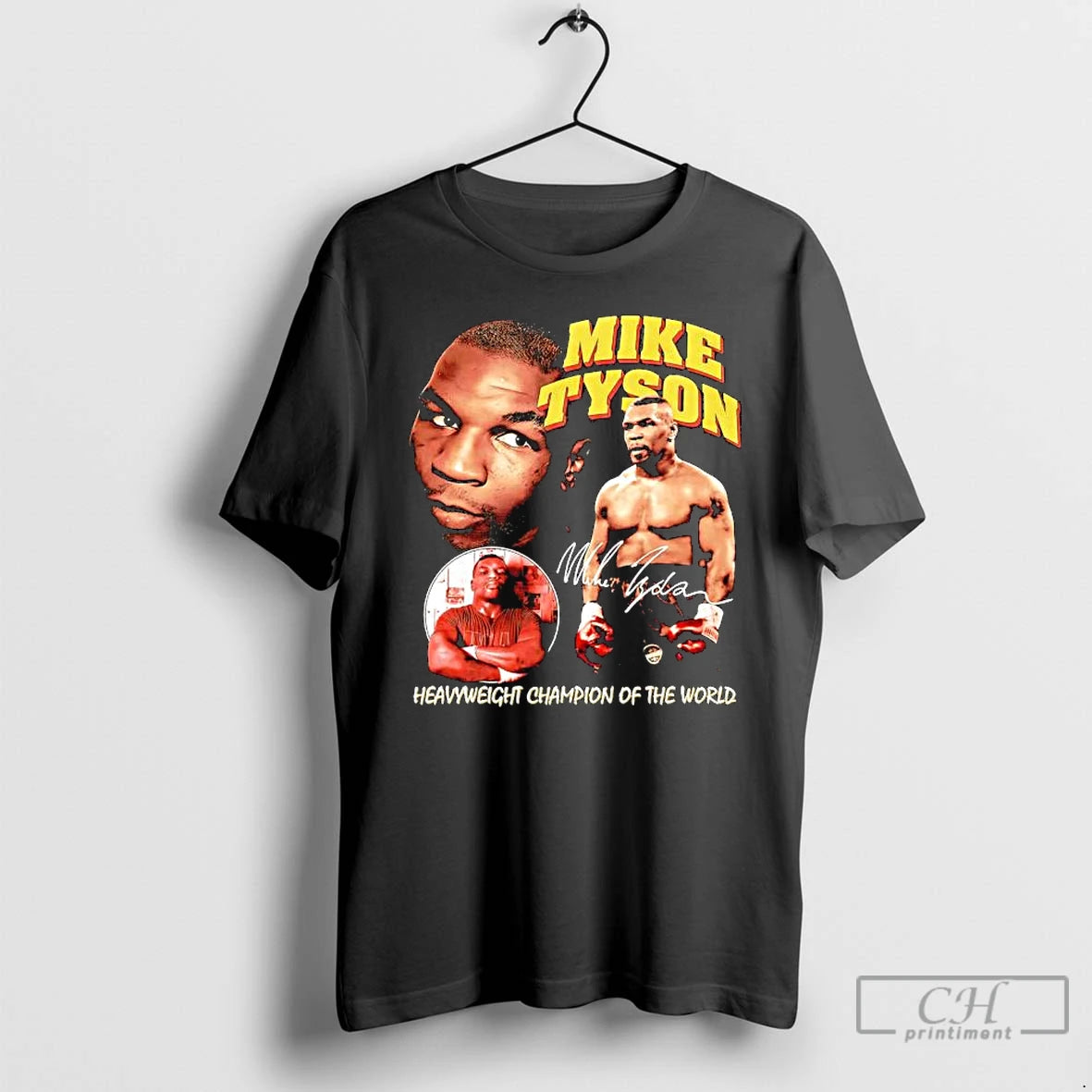 Classic Mike Tyson Graphic Heavyweight Champion Of The World Signature T-Shirts, Hoodie, Sweatshirt | HypeCrazeTee.com