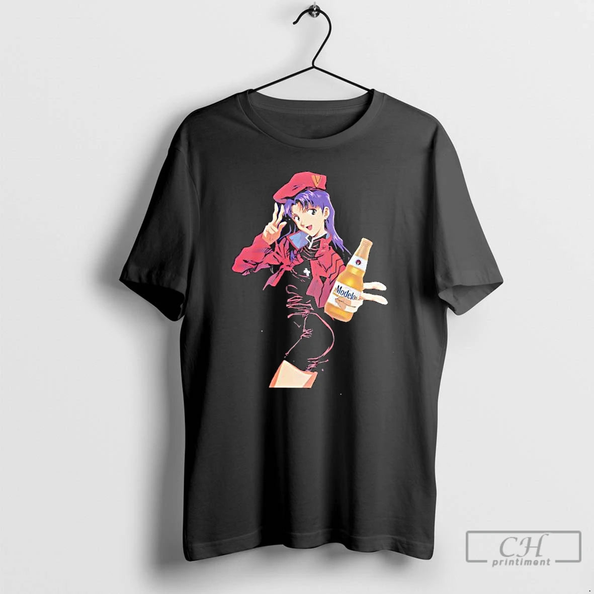 Classic Misato Katsuragi X Modelo Beer Anime Series T-Shirts, Hoodie, Sweatshirt | HypeCrazeTee.com