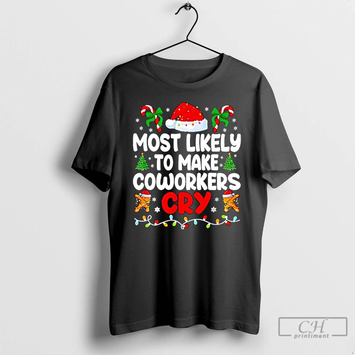 Classic Most Likely To Make Coworker Cry Matching Office Xmas T-Shirts, Hoodie, Sweatshirt | HypeCrazeTee.com