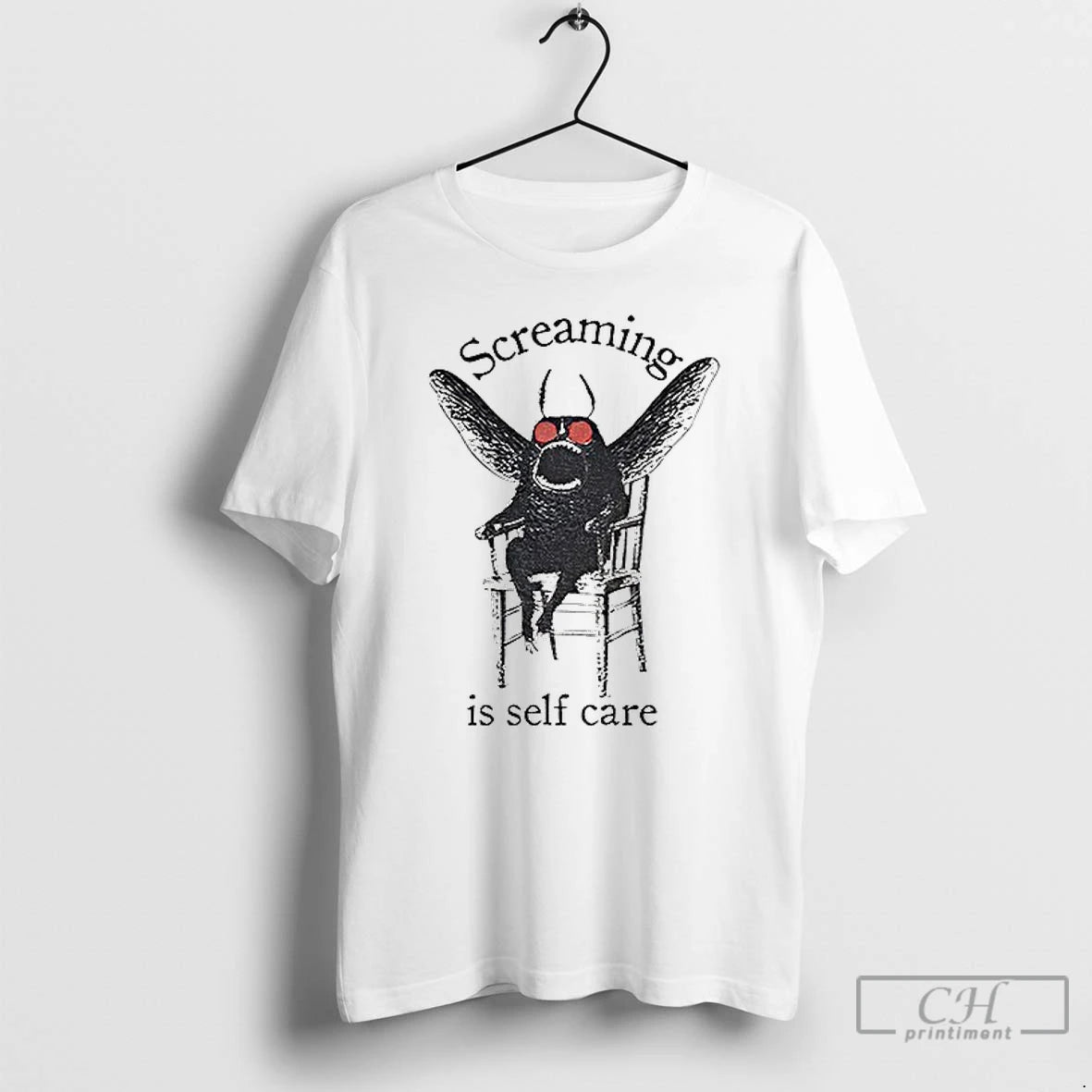 Classic Mothman Shenanigan Screaming Is Self Care T-Shirts, Hoodie, Sweatshirt | HypeCrazeTee.com