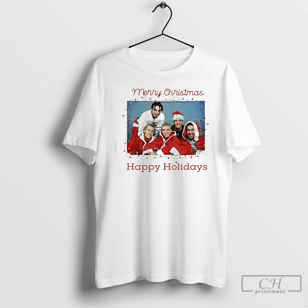 Classic Nsync Merry Christmas Happy Holidays Retro T-Shirts, Hoodie, Sweatshirt | HypeCrazeTee.com
