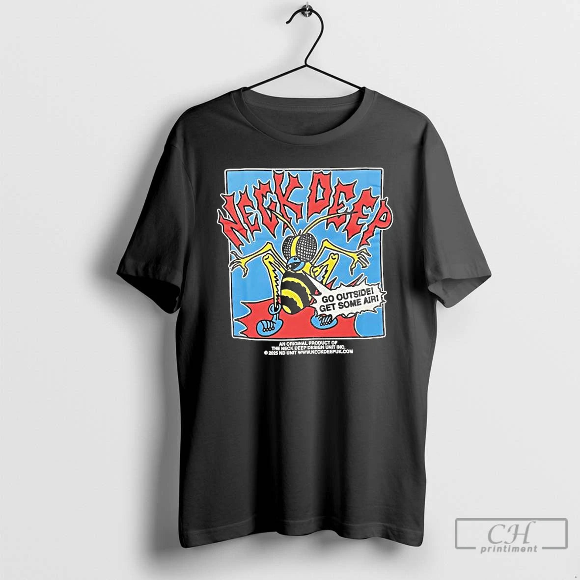 Classic Neck Deep Go Outside Get Some Air Graphic T-Shirts, Hoodie, Sweatshirt | HypeCrazeTee.com