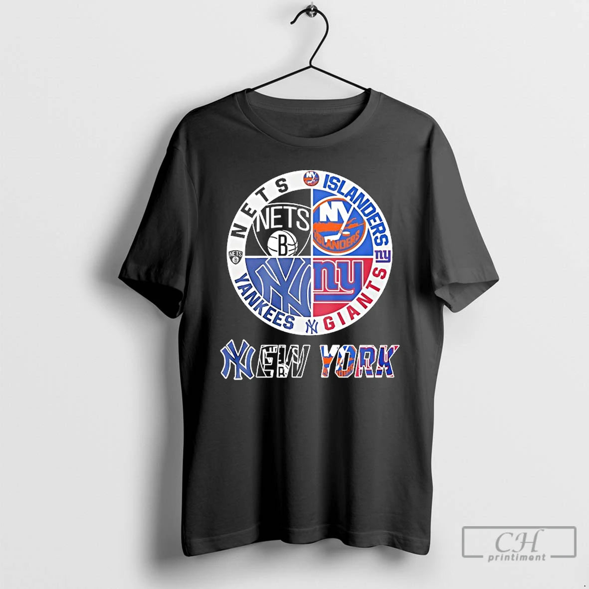 Classic New York Yankees Brooklyn Nets New York Islanders And New York Giants Mashup Logo T-Shirts, Hoodie, Sweatshirt