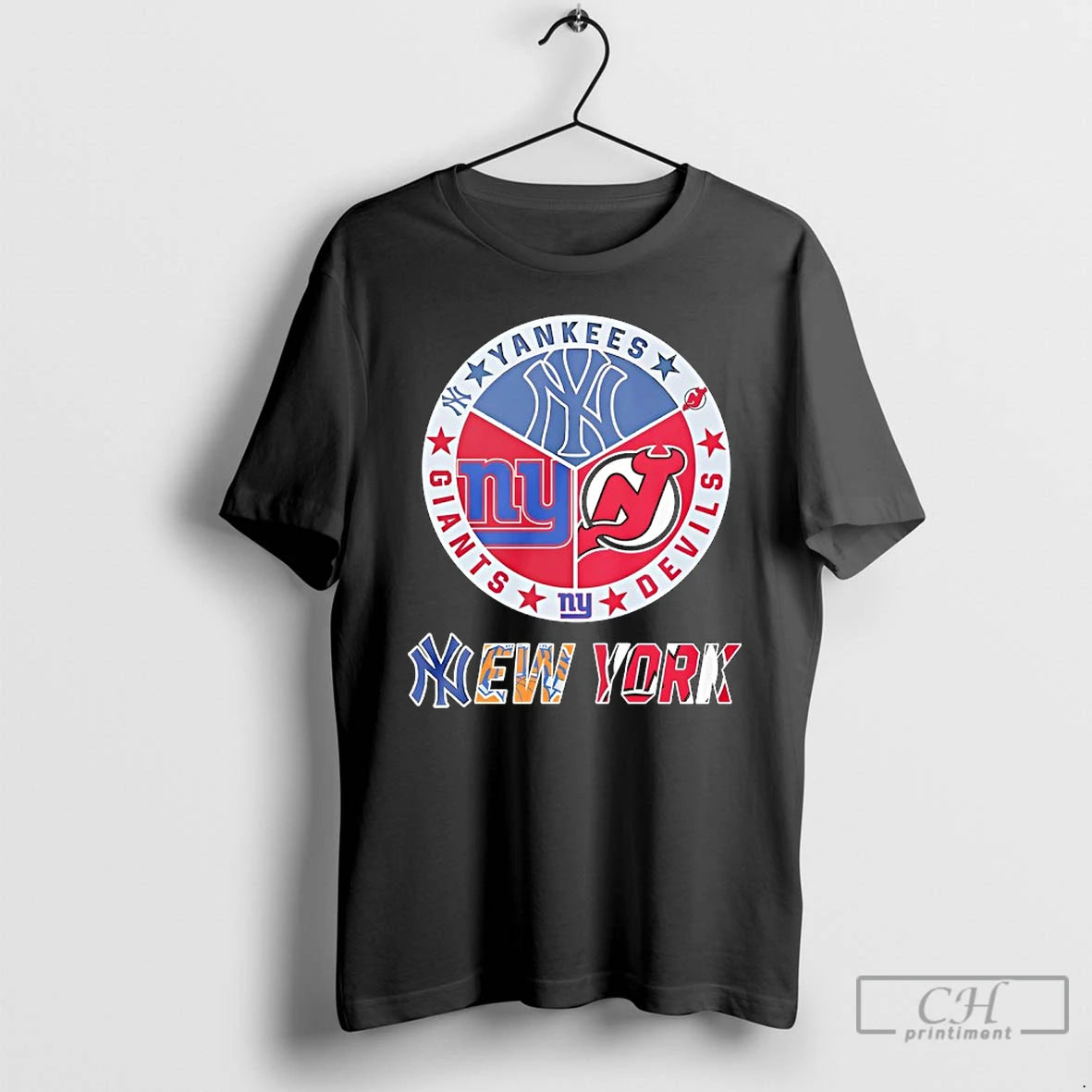Classic New York Yankees New York Giants And New Jersey Devils Mashup Logo T Shirts Hoodie, Sweatshirt | HypeCrazeTee.com