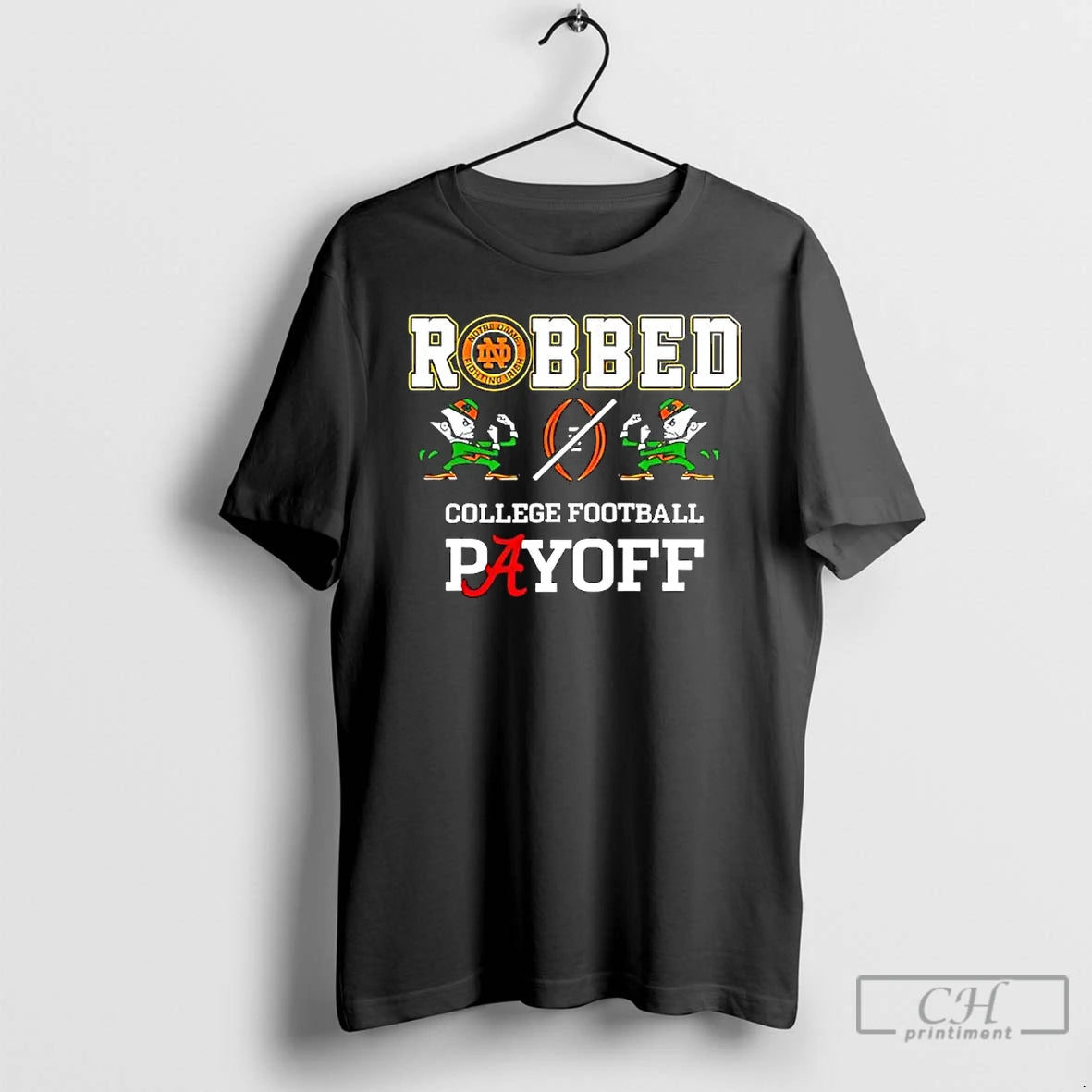 Classic Notre Dame Football Robbed Playoff T-Shirts, Hoodie, Sweatshirt | HypeCrazeTee.com