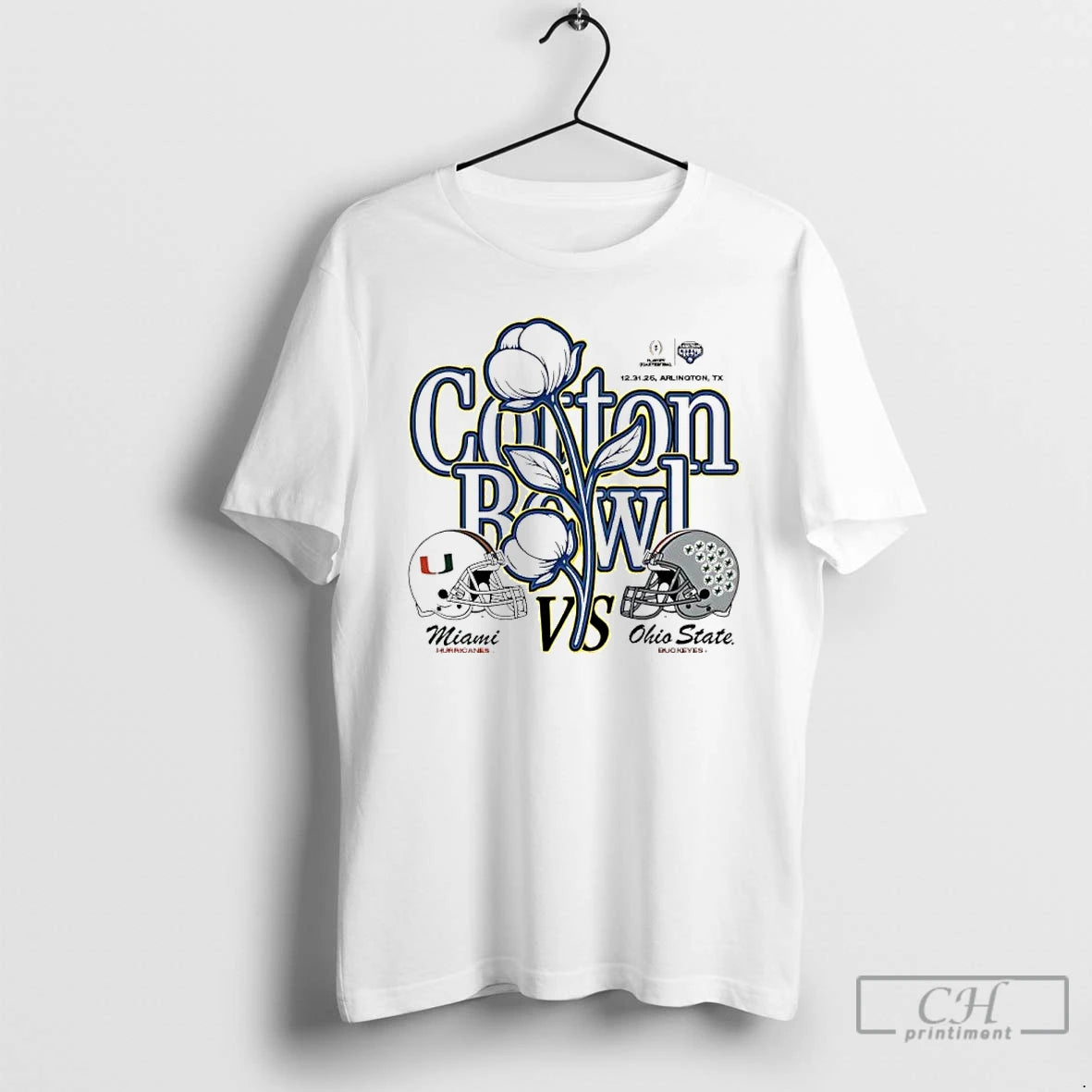 Classic Ohio State Vs Miami 2025 Cotton Bowl Helmet Matchup T-Shirts, Hoodie, Sweatshirt | HypeCrazeTee.com