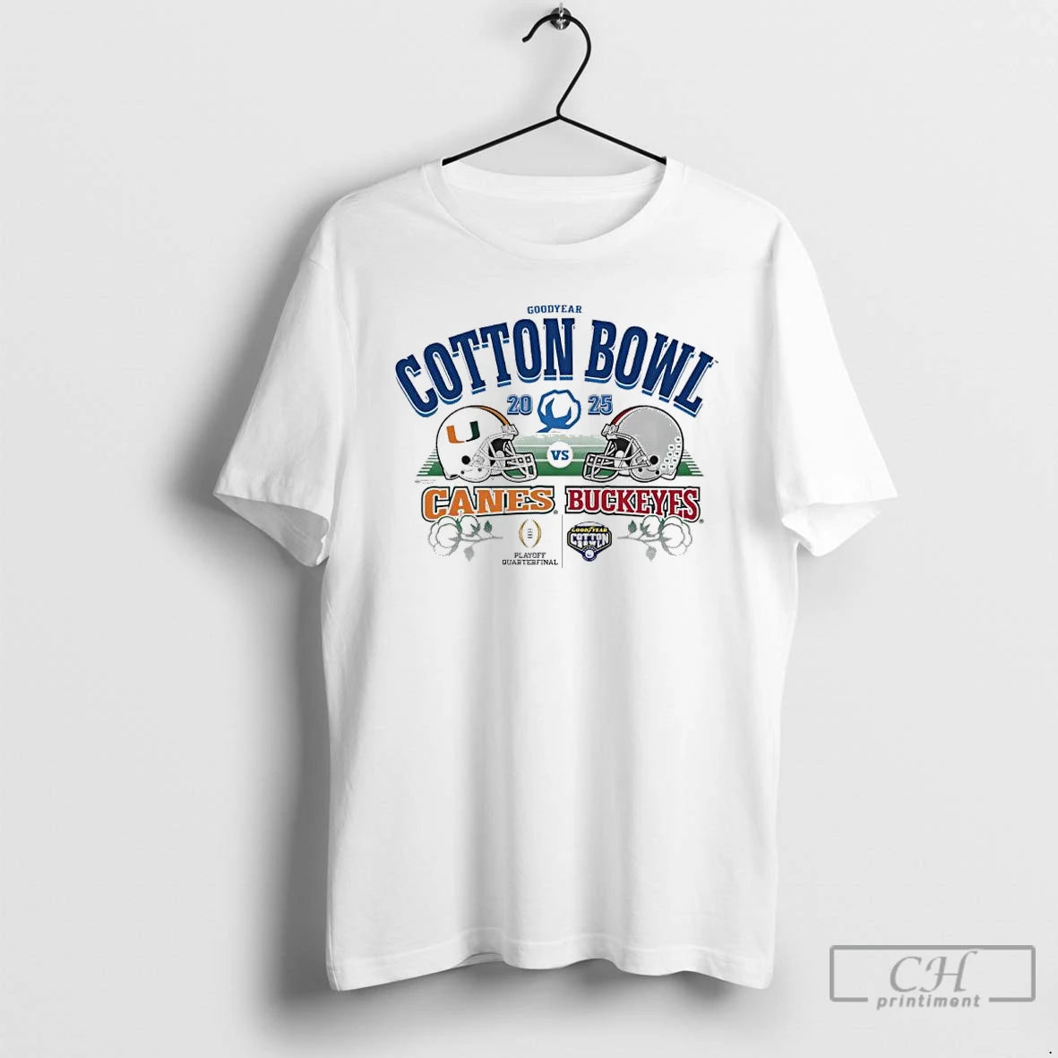 Classic Ohio State Vs Miami Goodyear Cotton Bowl Helmet Matchup 2025 T-Shirts, Hoodie, Sweatshirt | HypeCrazeTee.com