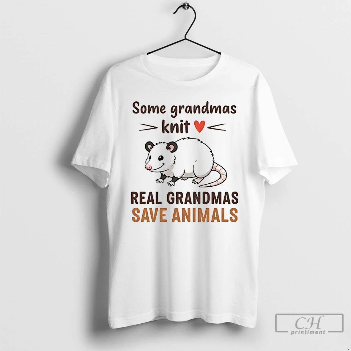 Classic Opossum Some Grandmas Knit Real Grandmas Save Animals T-Shirts, Hoodie, Sweatshirt | HypeCrazeTee.com