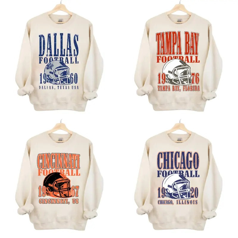 Classic Sand Football Sweatshirt - Unisex Crewneck for Sports Fans T-Shirts, Hoodie | HypeCrazeTee.com