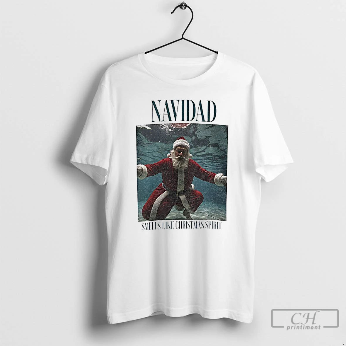 Classic Santa Claus Navidad Smells Like Christmas Spirit Merry Christmas T-Shirts, Hoodie, Sweatshirt | HypeCrazeTee.com
