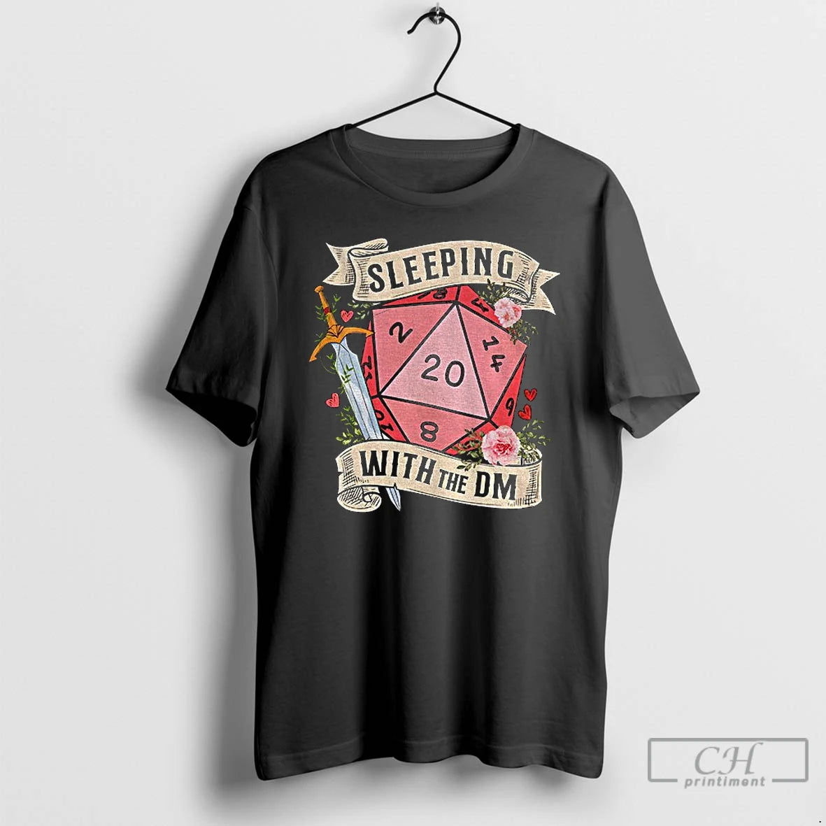 Classic Sleeping With The Dm Funny Dungeon Master Gamer Couple T-Shirts, Hoodie, Sweatshirt | HypeCrazeTee.com