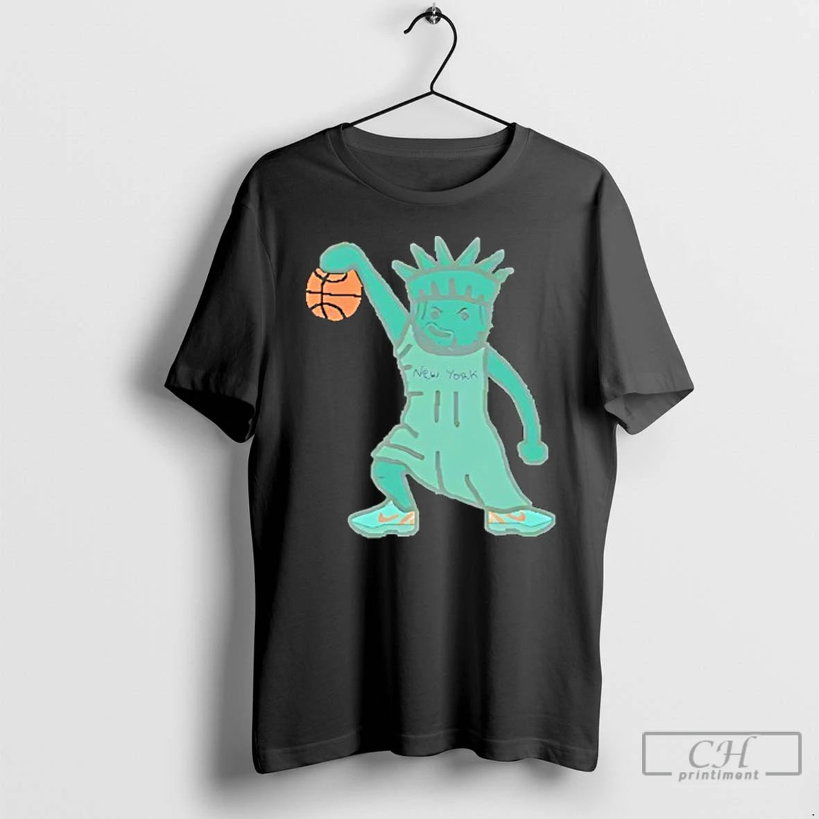 Classic Statue Of Liberty Of Jalen Brunson Caricature T-Shirts, Hoodie, Sweatshirt | HypeCrazeTee.com