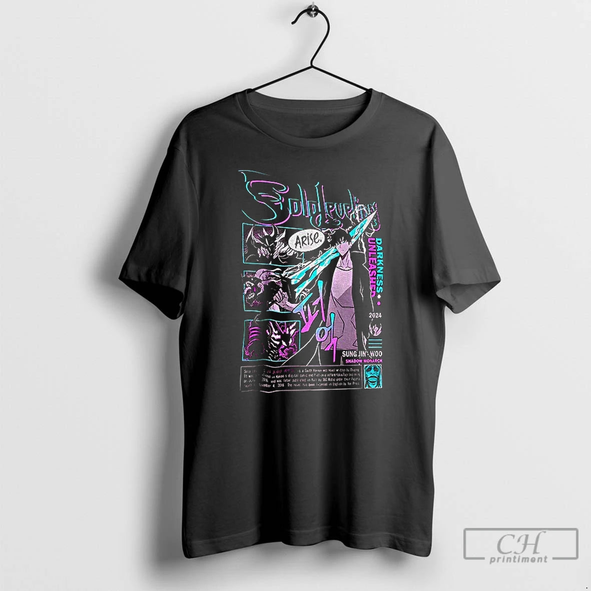 Classic Sung Jin Woo Arise Anime Darkness Unleashed T-Shirts, Hoodie, Sweatshirt | HypeCrazeTee.com