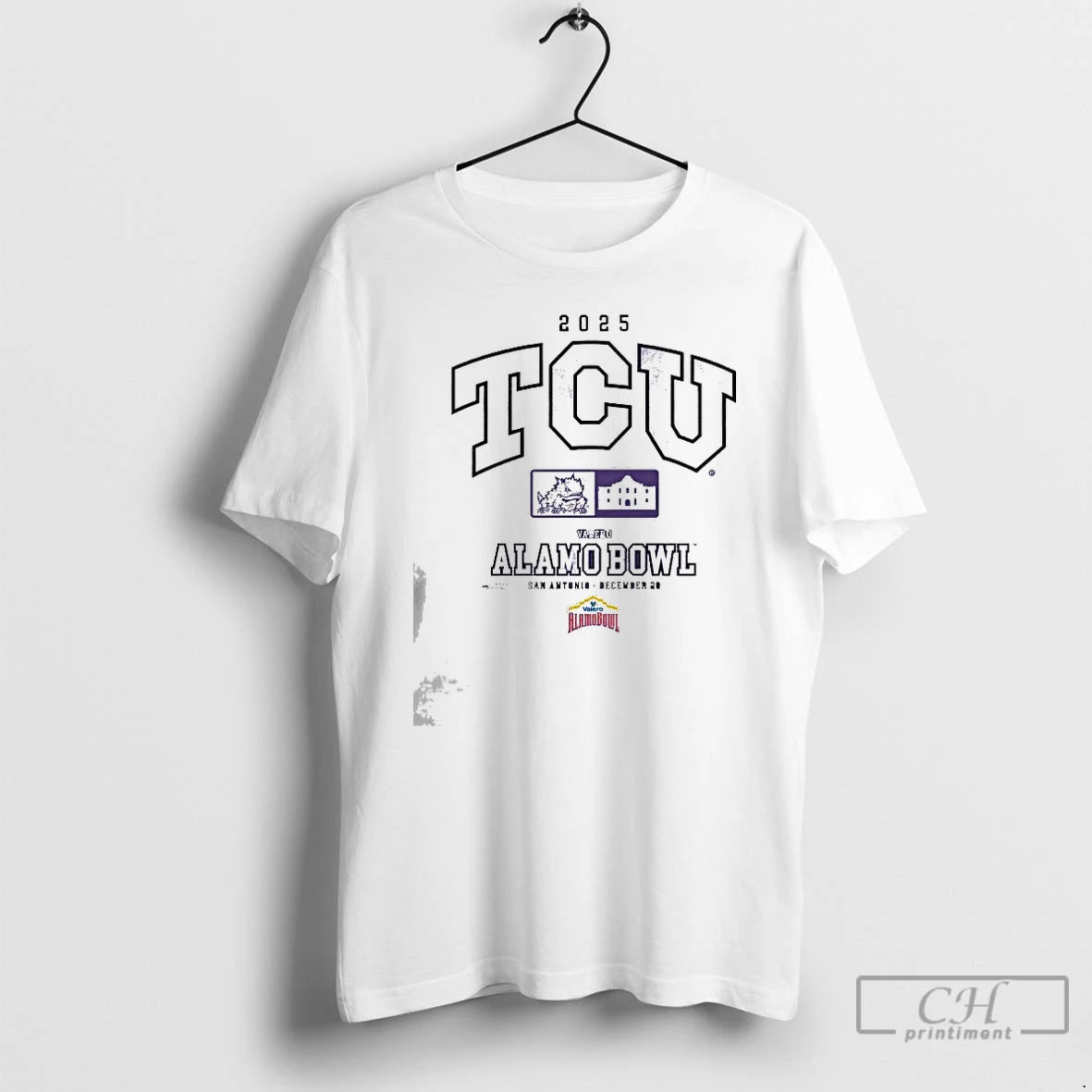 Classic Tcu Horned Frogs 2025 Valero Alamo Bowl T-Shirts, Hoodie, Sweatshirt | HypeCrazeTee.com