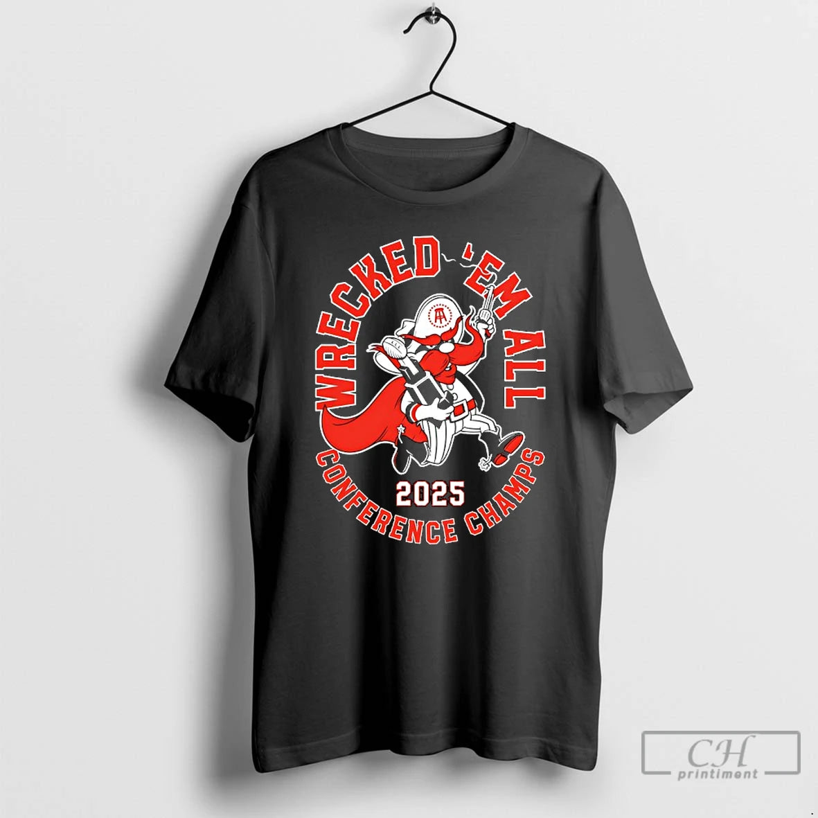 Classic Texas Tech Red Raiders Wrecked Em All Conference Champs 2025 T-Shirts, Hoodie, Sweatshirt | HypeCrazeTee.com