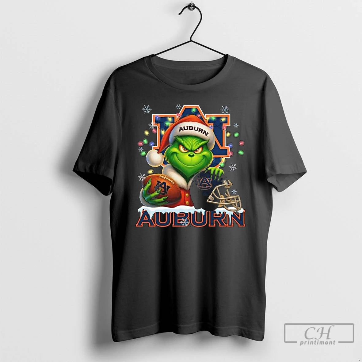 Classic The Grinch X Ball And Helmet Auburn Tigers Merry Christmas 2025 T Shirts Sweater Hoodie, Sweatshirt