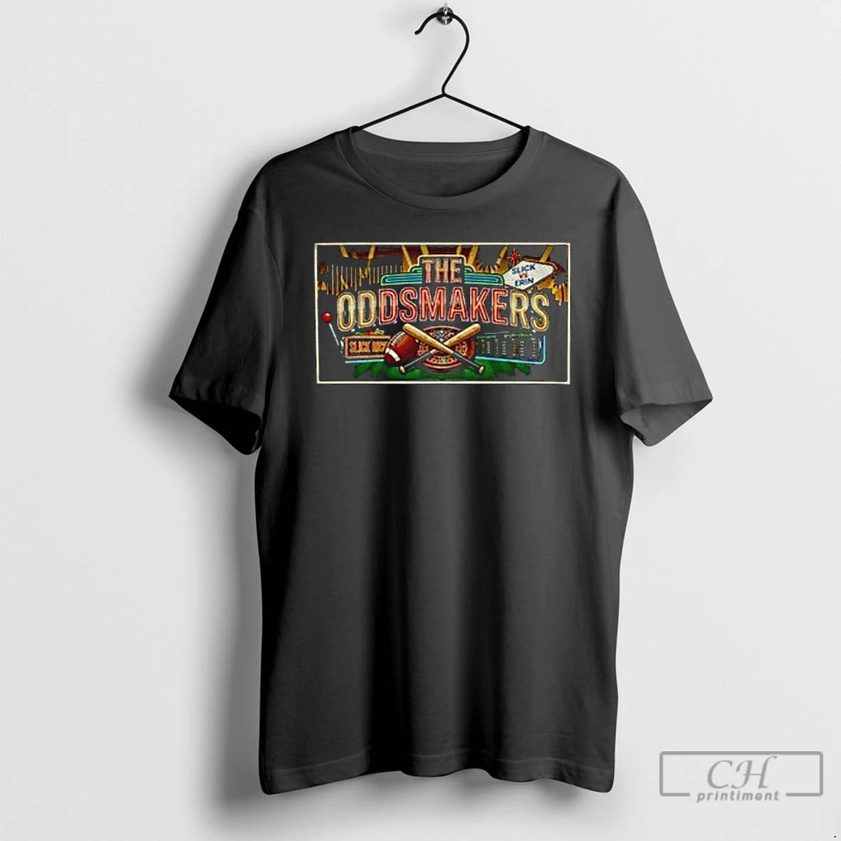 Classic The Oddsmakers Slick Vs Erin Football Logo T-Shirts, Hoodie, Sweatshirt | HypeCrazeTee.com