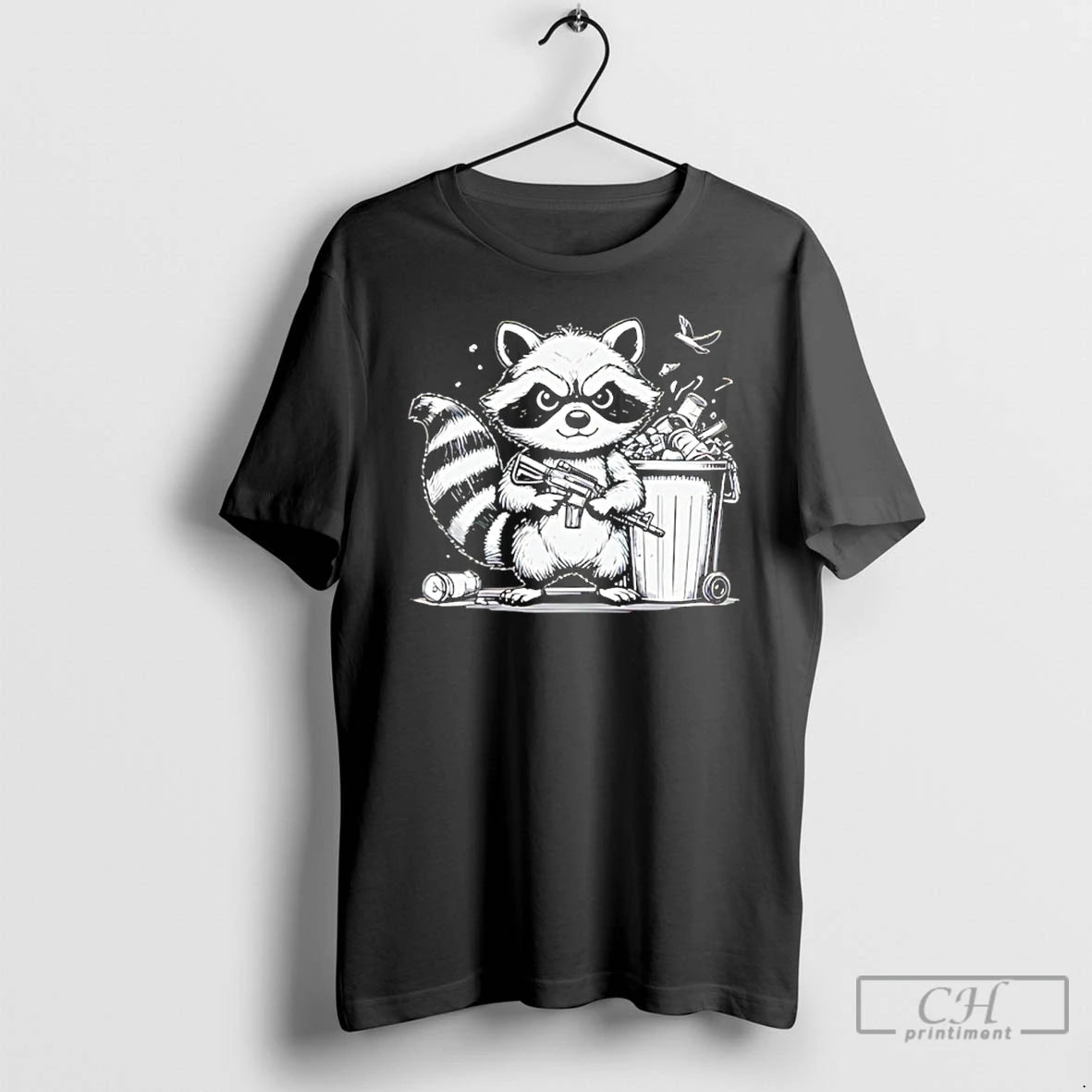 Classic Tiberius The Trash Panda Ar Gun T-Shirts, Hoodie, Sweatshirt | HypeCrazeTee.com