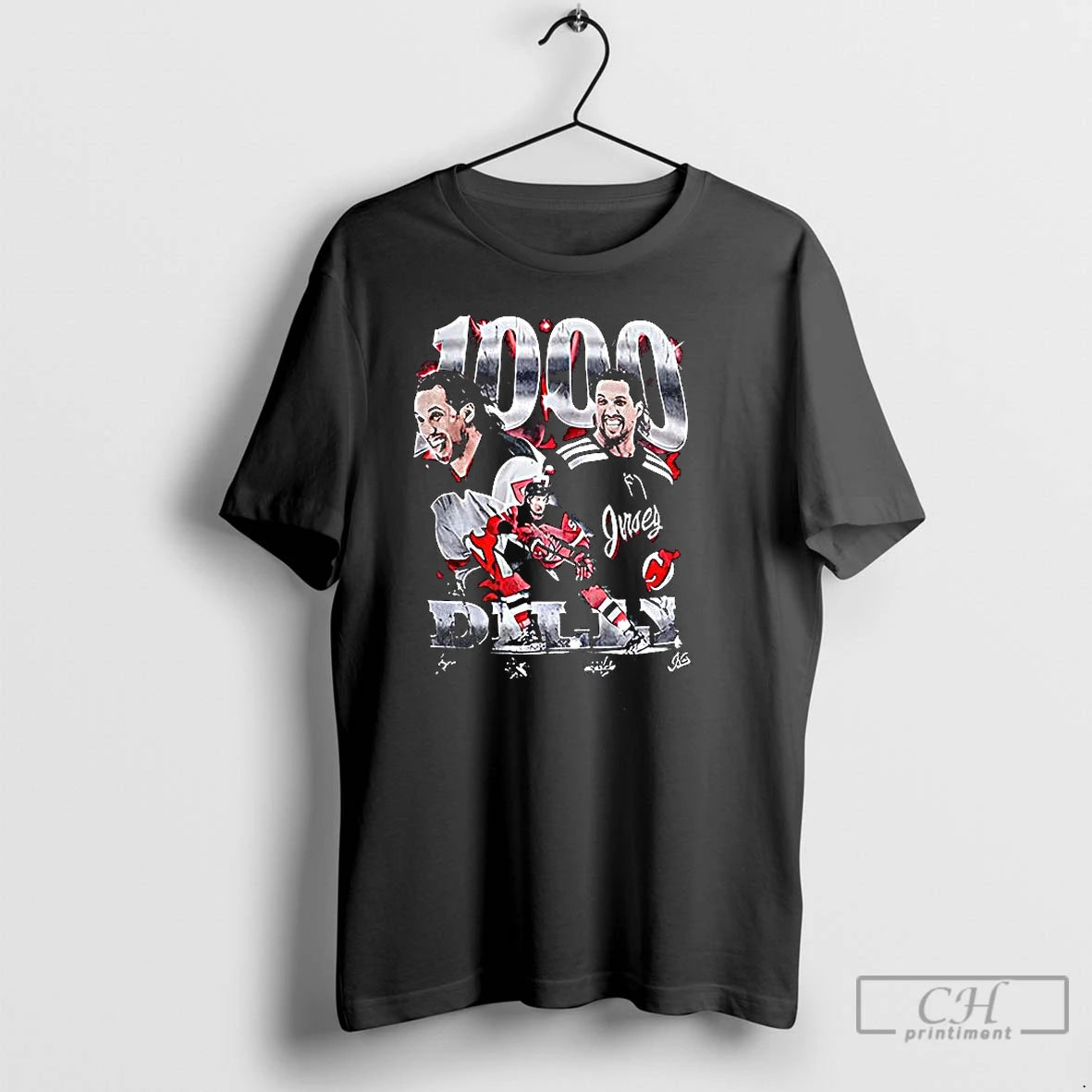 Classic Travis Zajac 1000 Games Nhl Graphic T-Shirts, Hoodie, Sweatshirt | HypeCrazeTee.com