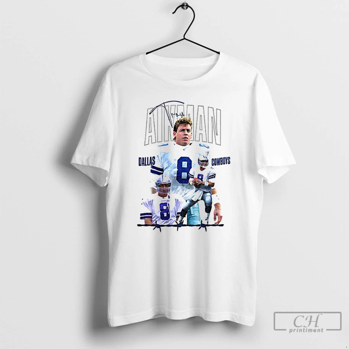 Classic Troy Aikman Dallas Cowboys Football Legend Graphic Signature T-Shirts, Hoodie, Sweatshirt | HypeCrazeTee.com