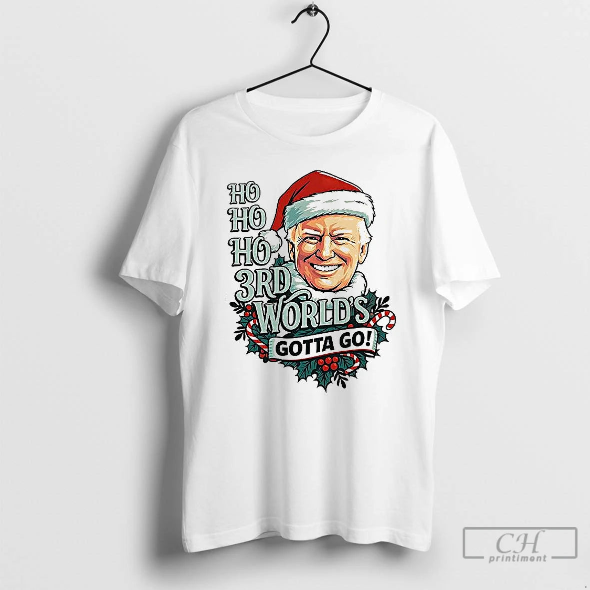 Classic Trump Santa Hat Ho Ho Ho 3rd Worlds Gotta Go Christmas T Shirts Sweater Hoodie, Sweatshirt | HypeCrazeTee.com