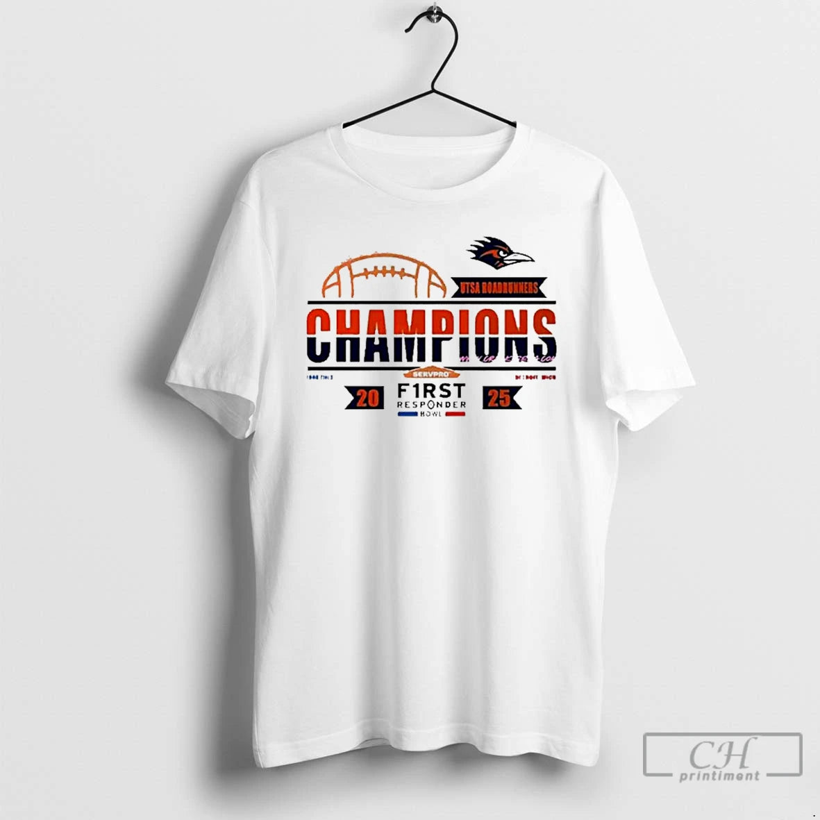 Classic Utsa Roadrunners Football 2025 First Responder Bowl Champions Logo T-Shirts, Hoodie, Sweatshirt | HypeCrazeTee.com