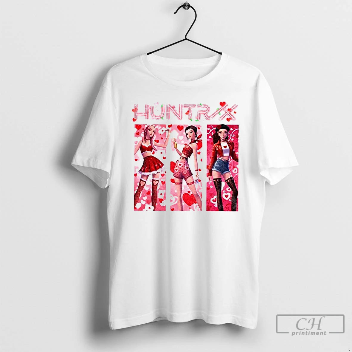 Classic Valentine Demon Hunters Huntrix Kpop Anime Girl T-Shirts, Hoodie, Sweatshirt | HypeCrazeTee.com