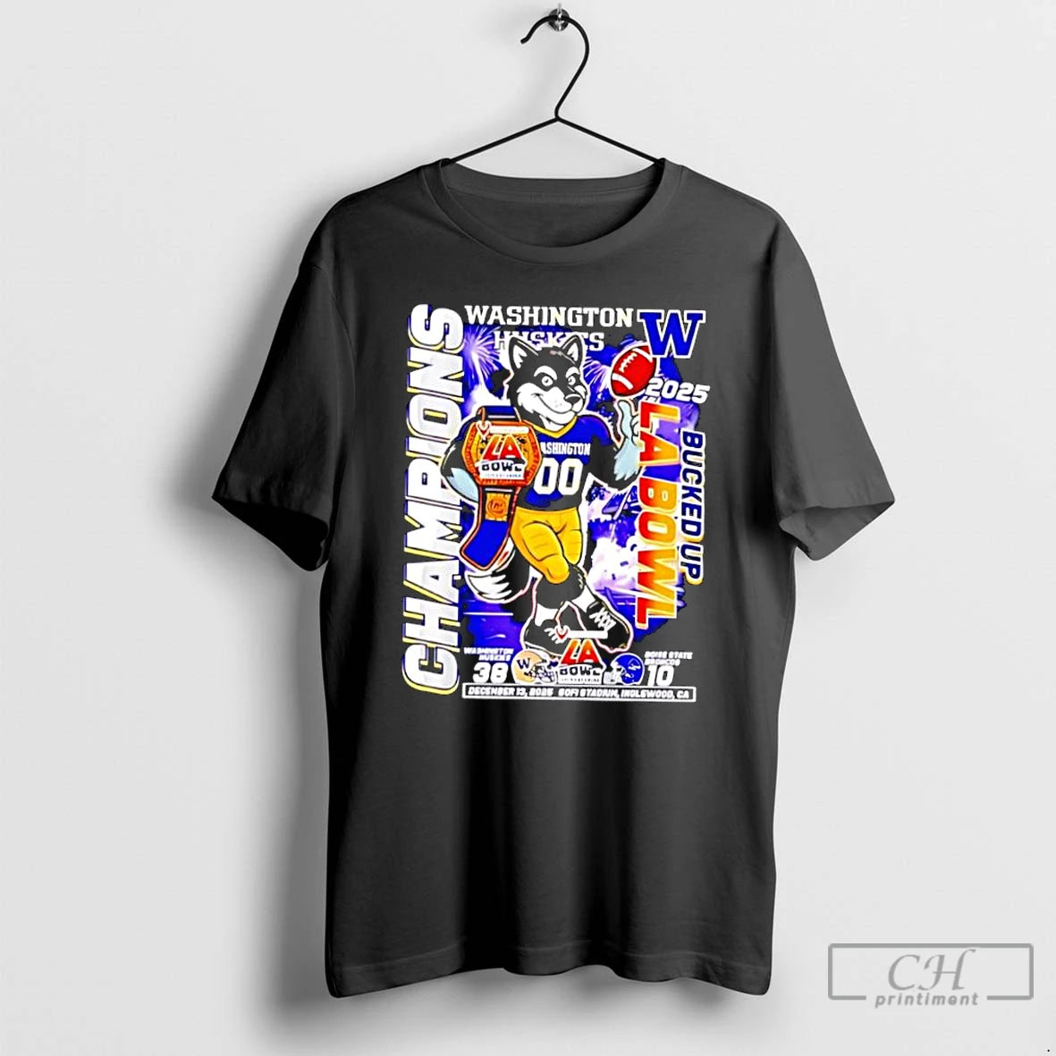 Classic Washington Huskies 2025 Bucked Up La Bowl Champions Mascot T-Shirts, Hoodie, Sweatshirt | HypeCrazeTee.com