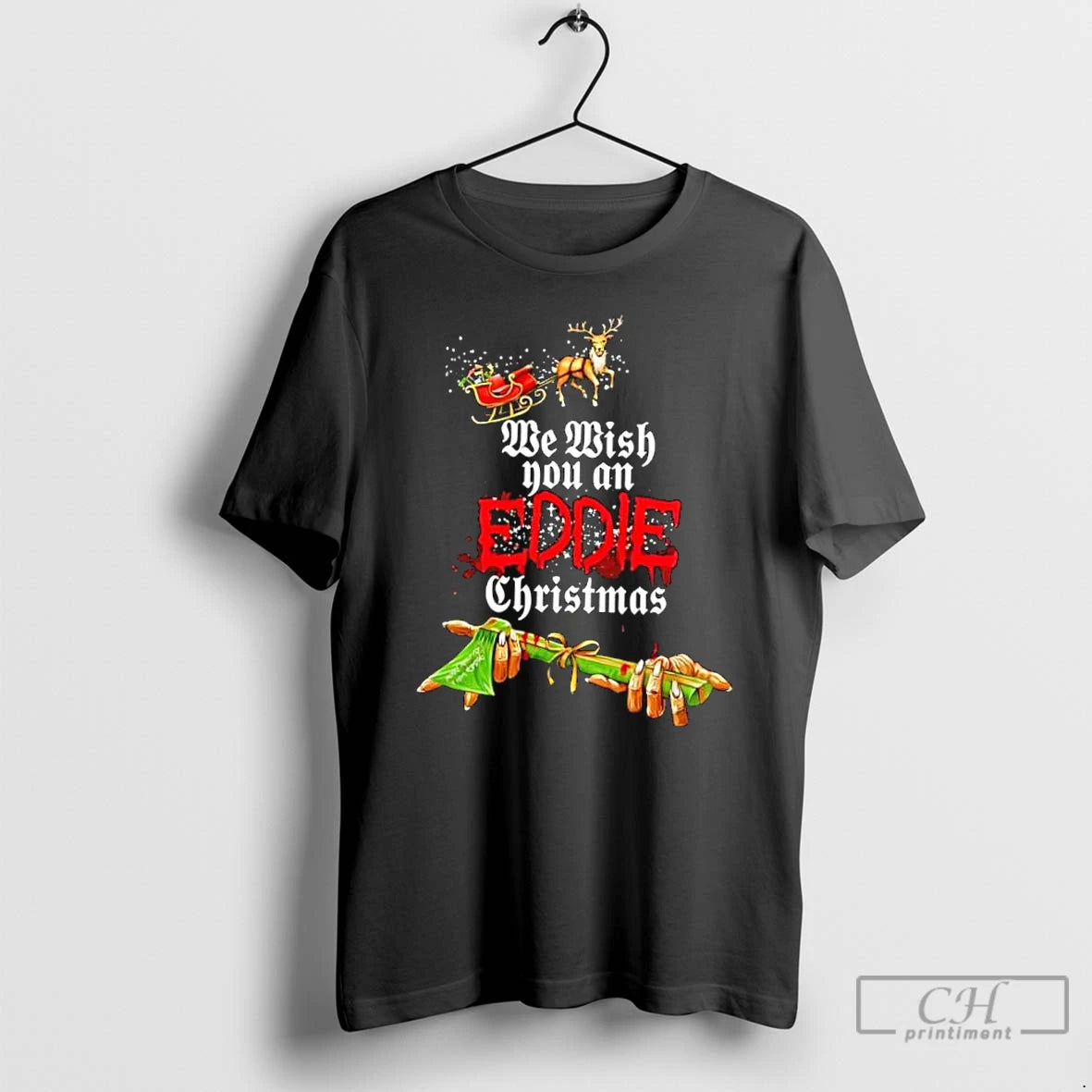 Classic We Wish You An Eddie Christmas T-Shirts, Hoodie, Sweatshirt | HypeCrazeTee.com