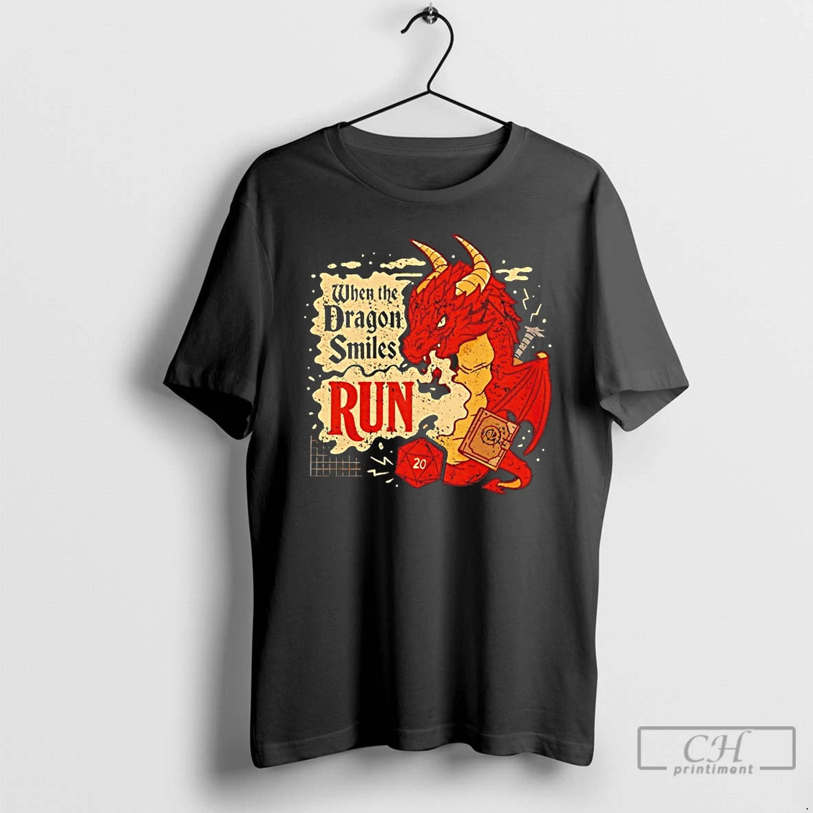 Classic When The Dragon Smiles Run D20 T-Shirts, Hoodie, Sweatshirt | HypeCrazeTee.com