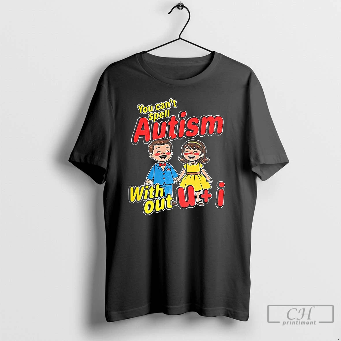 Classic You Cant Spell Autism Without U And I Cartoon T-Shirts, Hoodie, Sweatshirt | HypeCrazeTee.com