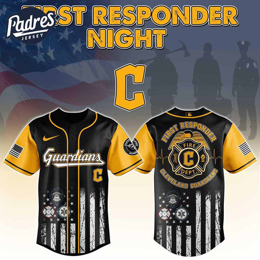 Cleveland Guardians MLB x First Responders Baseball Jersey - Padres Jersey Oasis: Elevate Your Baseball Style Game